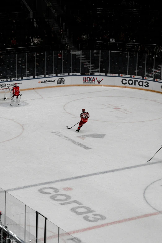 the hockey game was played in a professional arena