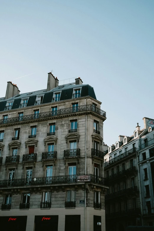 an apartment building in the middle of city