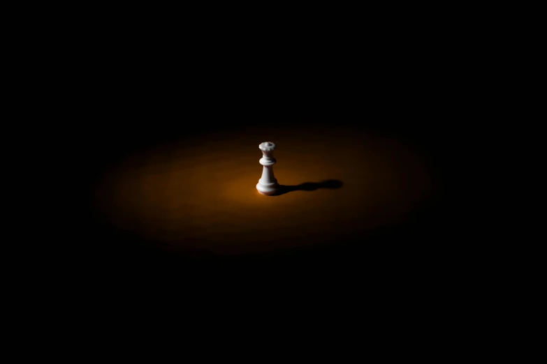the shadow of two chess pieces on a black background