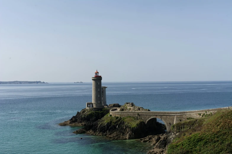 the light house has a small tower on top