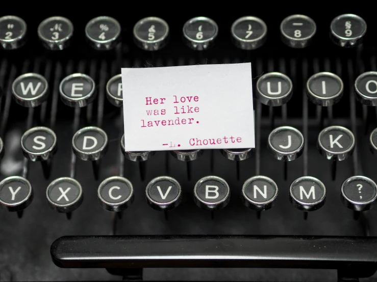 an old fashioned typewriter with some keys written on it