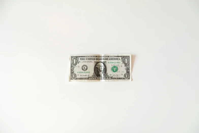 a one hundred dollar bill on a white background