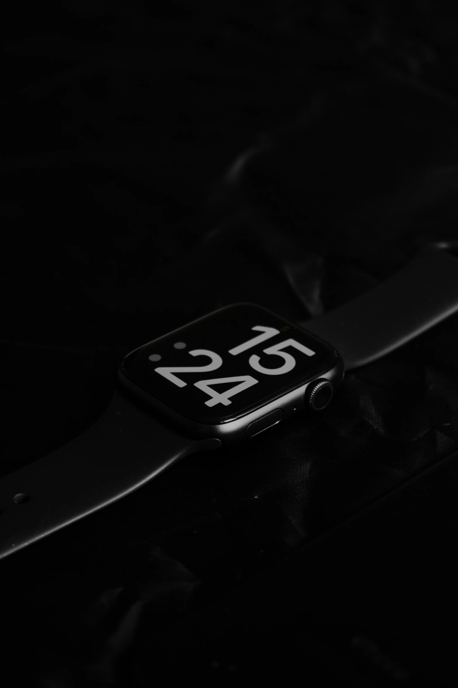 a watch that is displaying a black and white picture