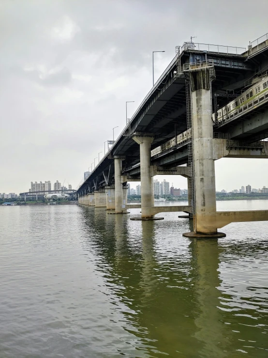 a bridge spanning over a body of water