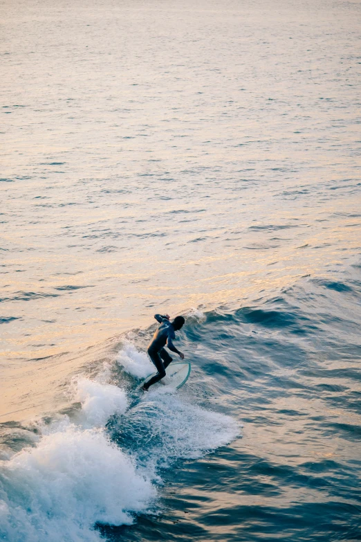 surfer riding a wave on a sunny day