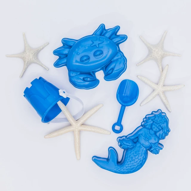 the toy items are made from plastic