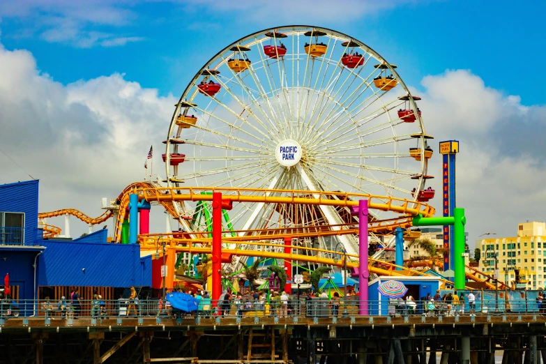 ferris wheel and rides at the amut park