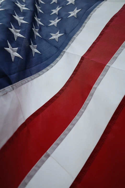 a close up po of an american flag