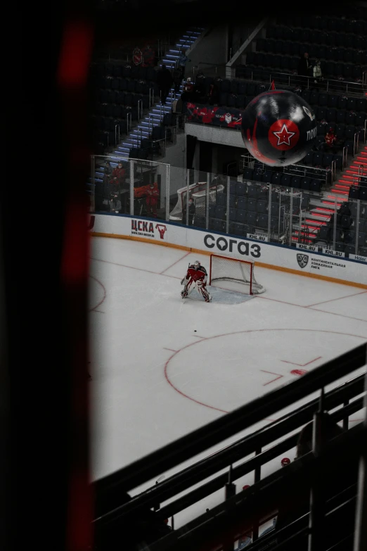 the hockey players are competing in the game