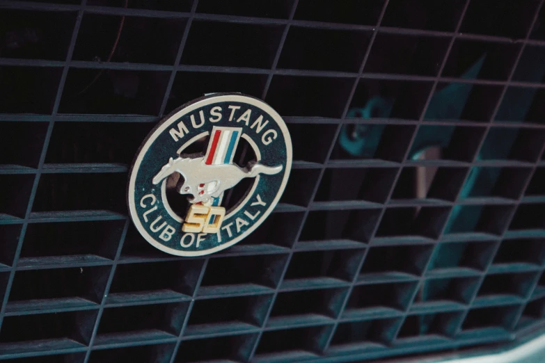 a emblem that reads mustang club of america