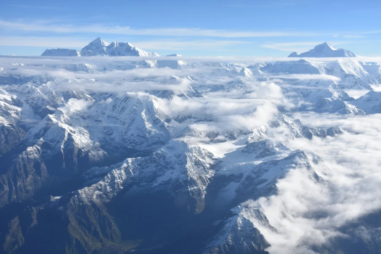 a large mountain range is in the distance