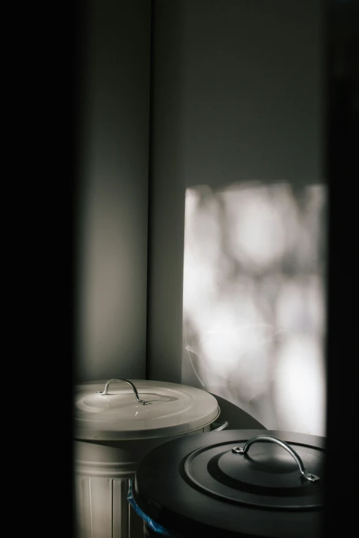 an old style stove in a dark room