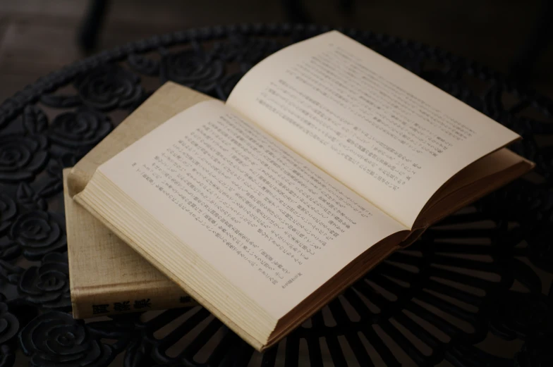 a open book that is sitting on top of a table