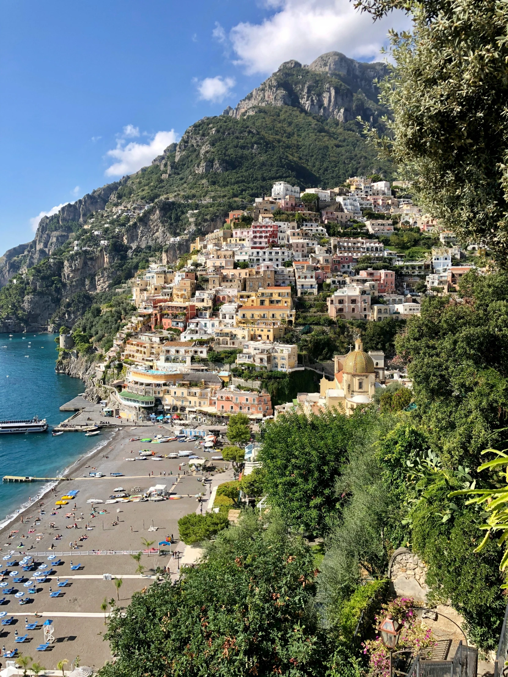 this is an image of a beach town on the water