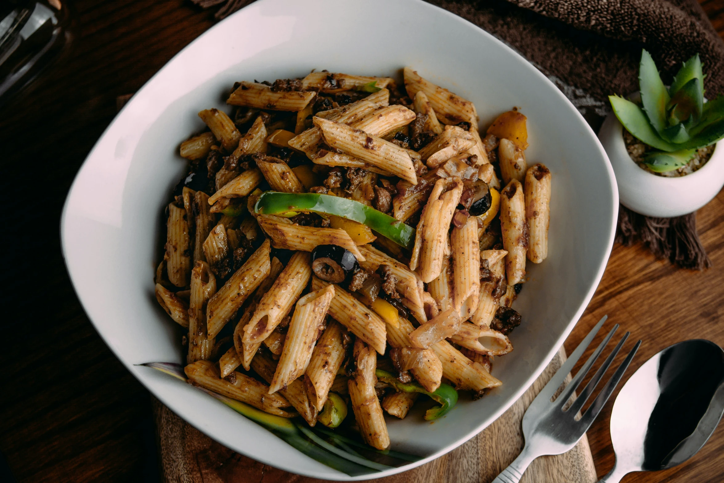 this is a pasta dish in a bowl