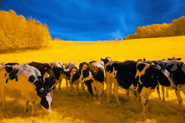 a herd of cows grazing on grass in a field