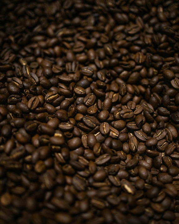 there are a lot of brown coffee beans