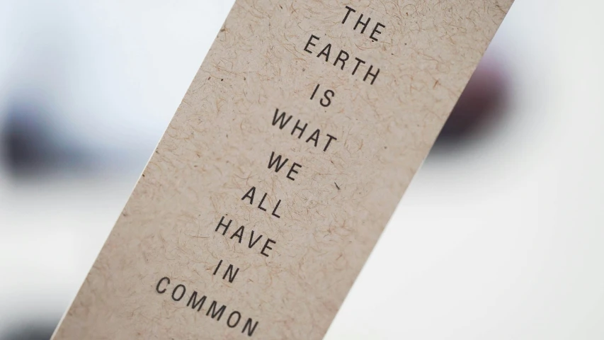 a book with a text that reads the earth is what we have in common form