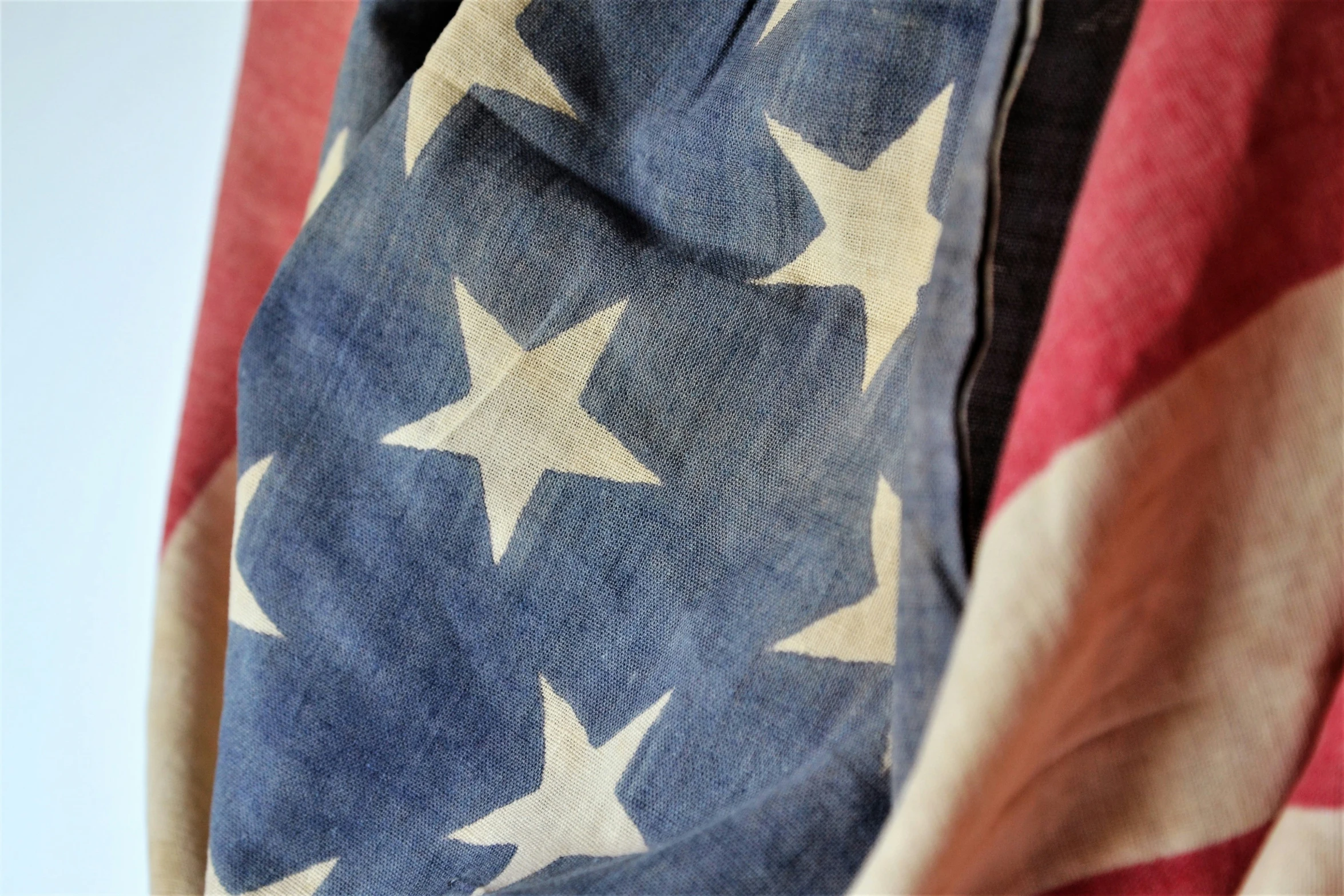 the american flag folded up with a pocket in front