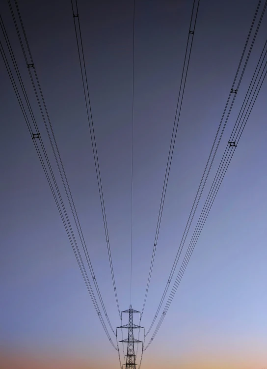 a line is shown at the end of a power pole