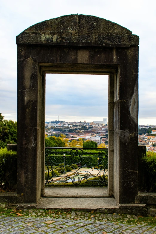 an outside picture taken of a city looking