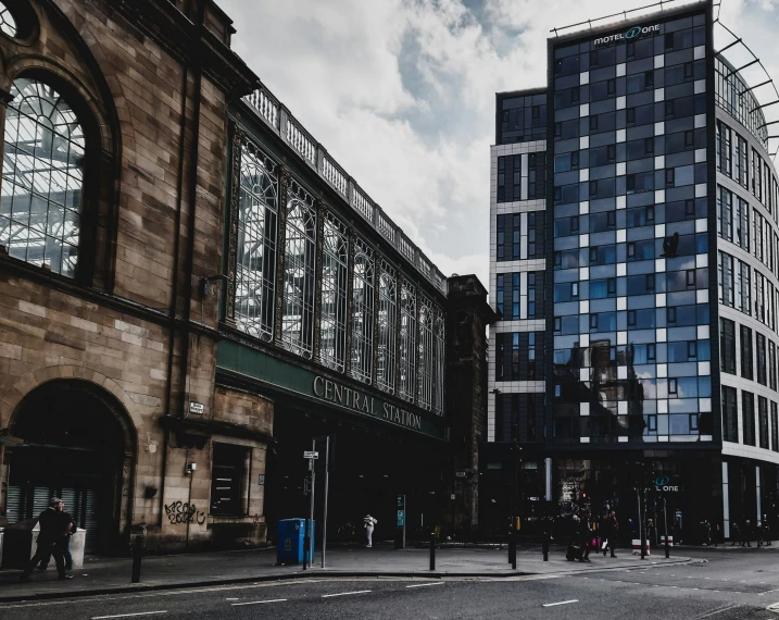 a building on the street in an urban area