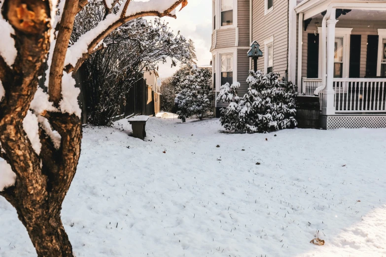 a building sitting on top of snow covered ground