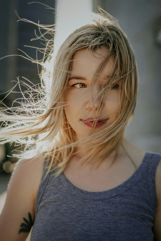 an attractive woman looking at the camera