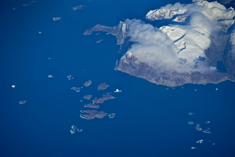 an image of an island from the air