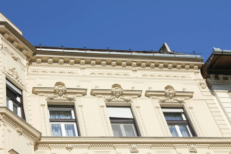 building with blue sky in the background