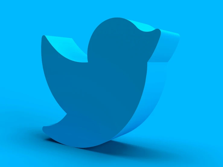 a stylized pograph of a twitter logo
