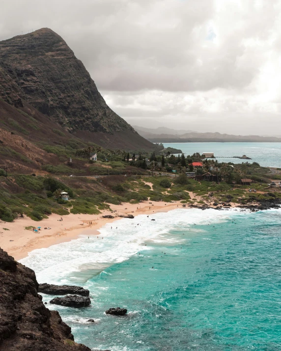 a long stretch of water is near a mountain side