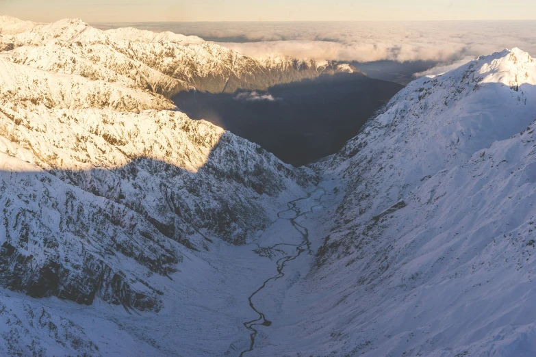 this mountain is snow covered and has three deep valleys