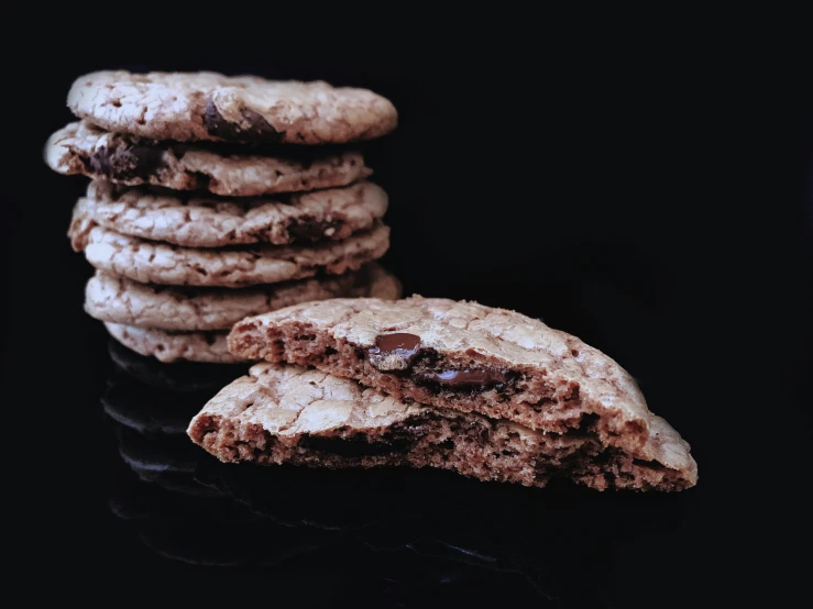 an image of cookies that are half eaten