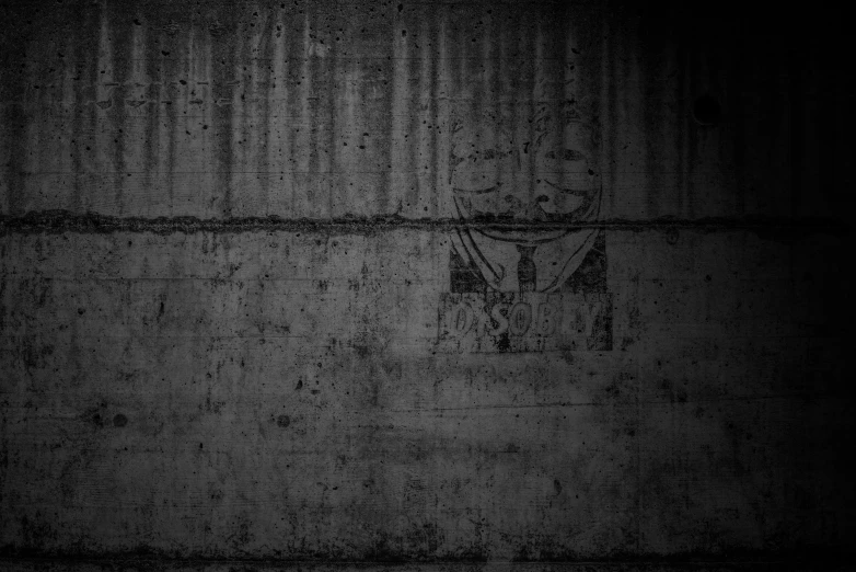 a black and white po of a wall