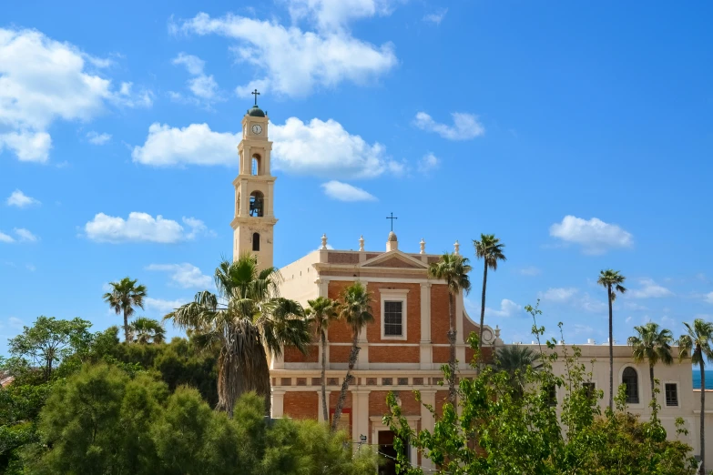 a clock tower on top of an old building