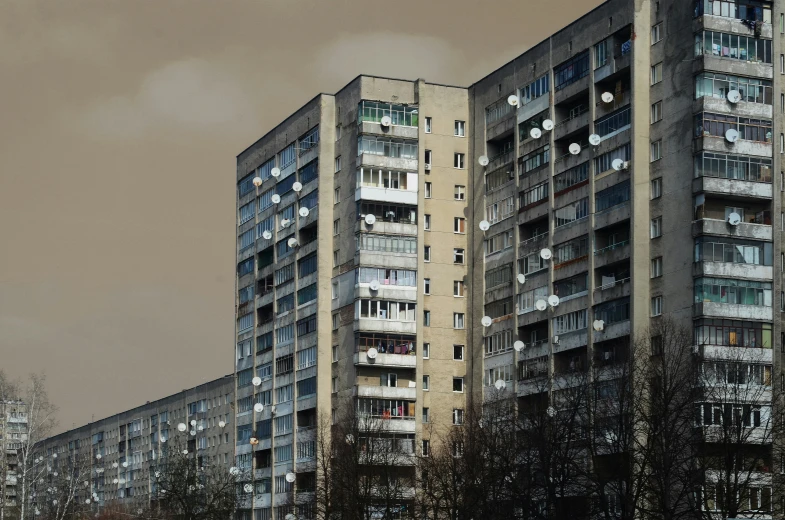 the old buildings are all very different in color