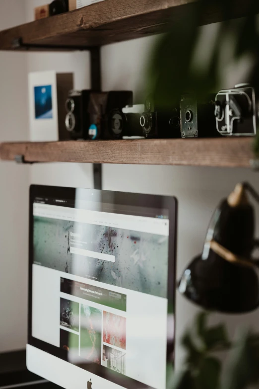 a laptop with a camera sitting on top of it