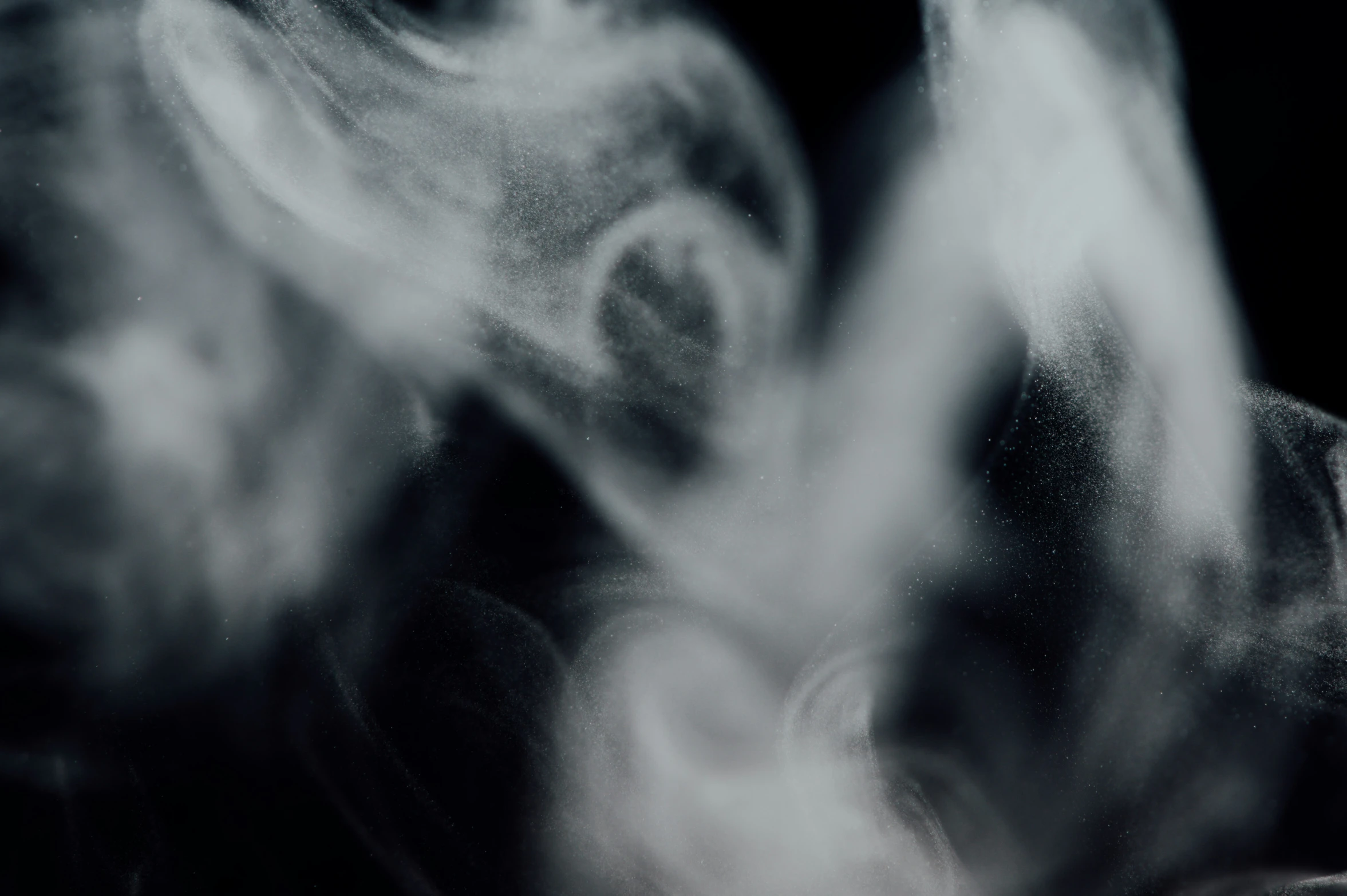 smoke and water in a mixing bowl