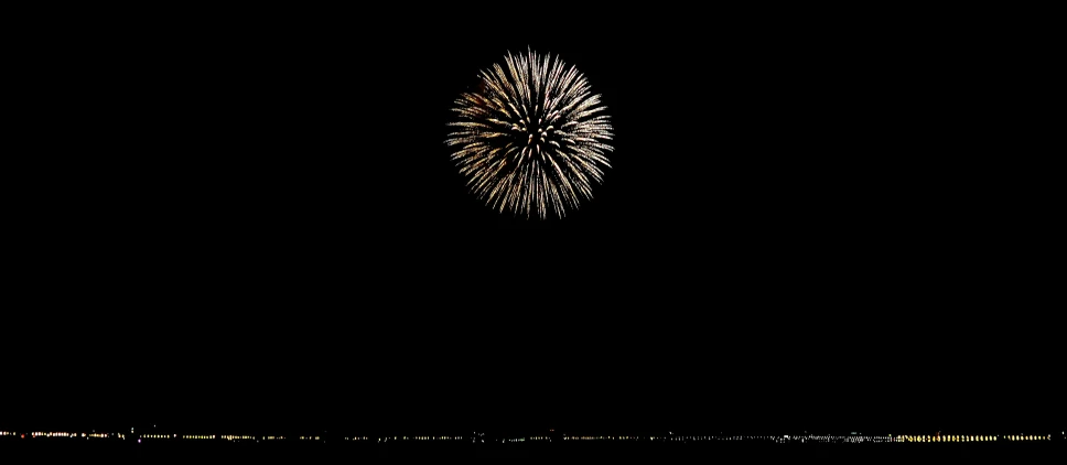 fireworks on a clear day during the evening