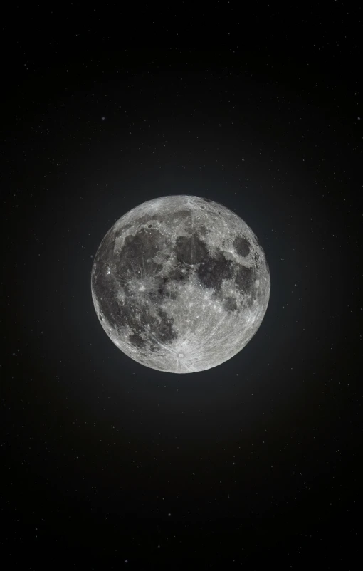 a dark background shows the full moon in the sky