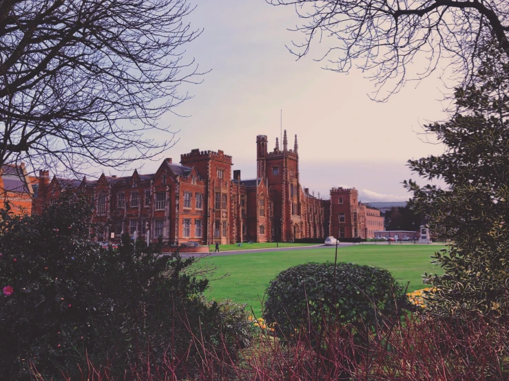 a picture of an old castle taken from a distance