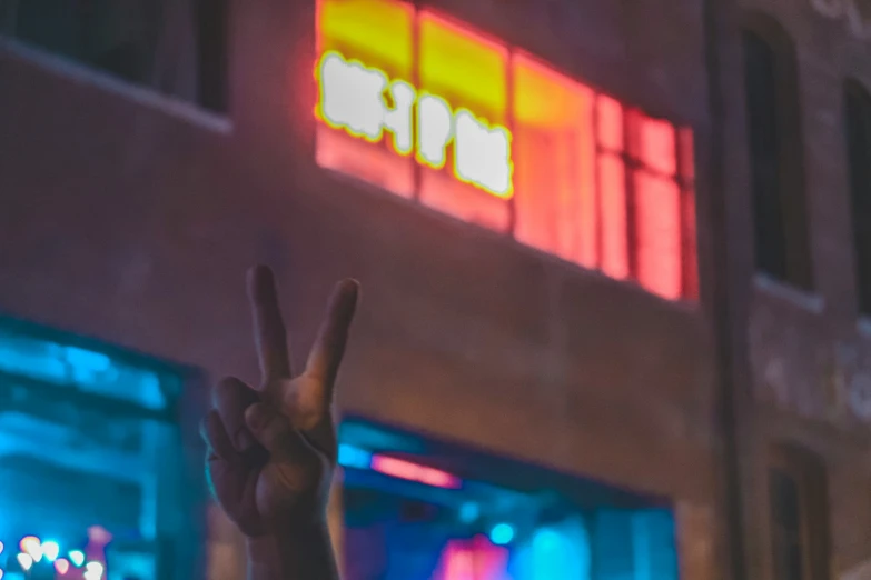 a person making the vulcan vulcan sign with their hand