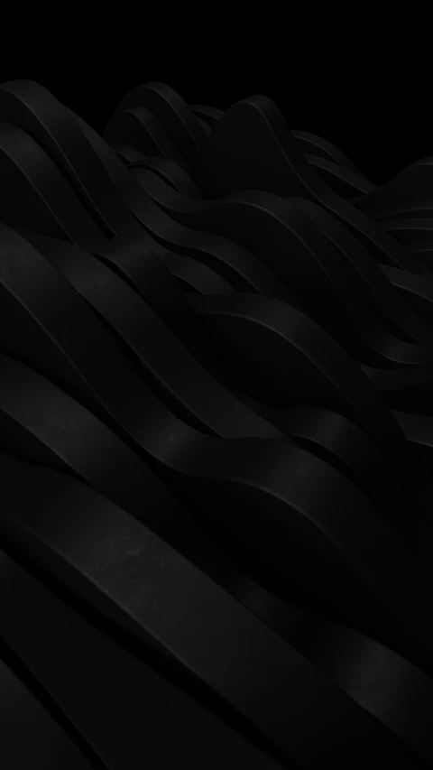 some black colored wavy lines against a black background