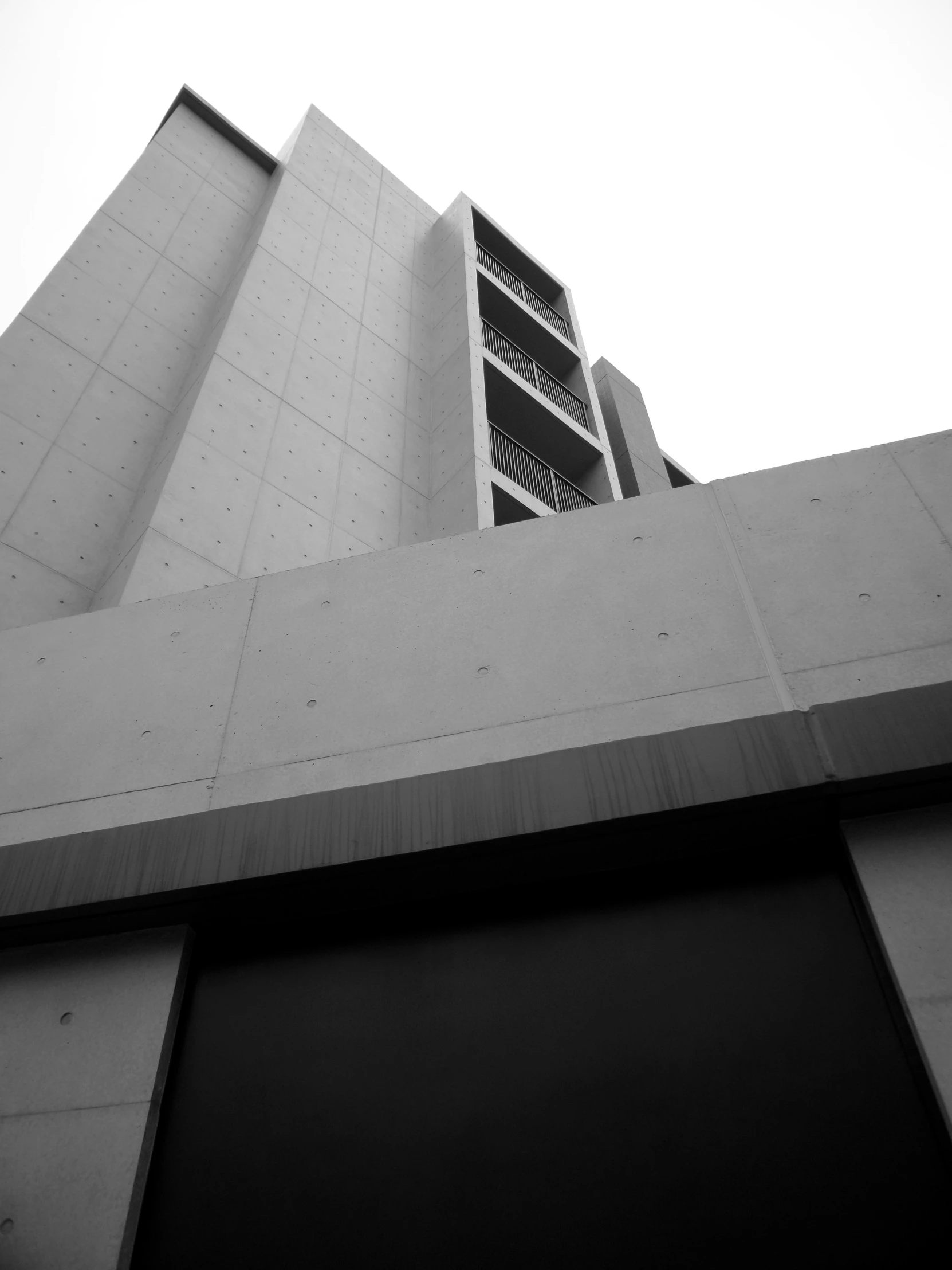 a building that has stairs near the top of it