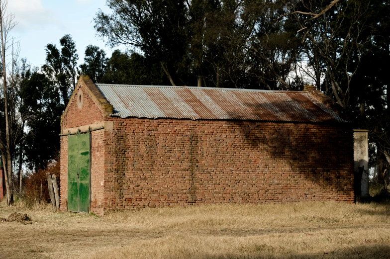 a building that is made out of a small brick