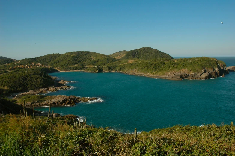 a big body of water sitting on top of a hill