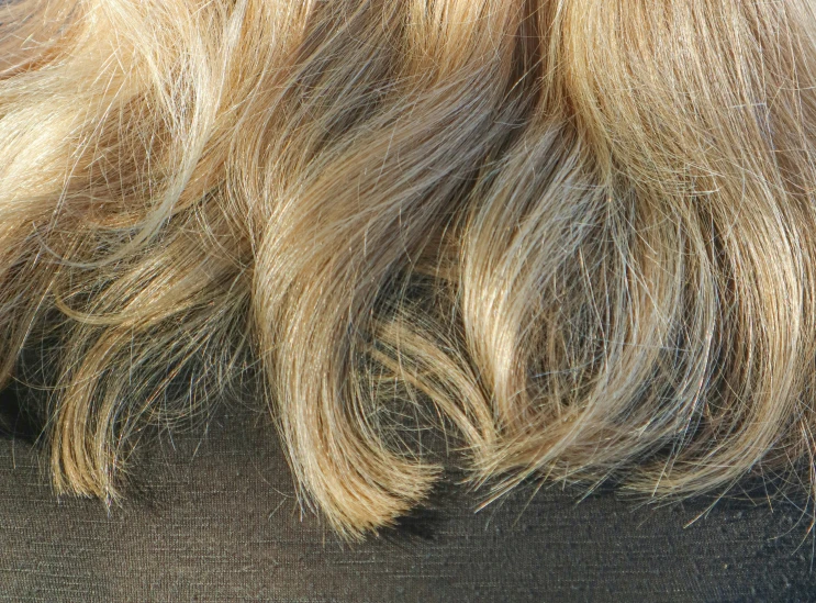 a woman's hair with long, blonde, and deep roots