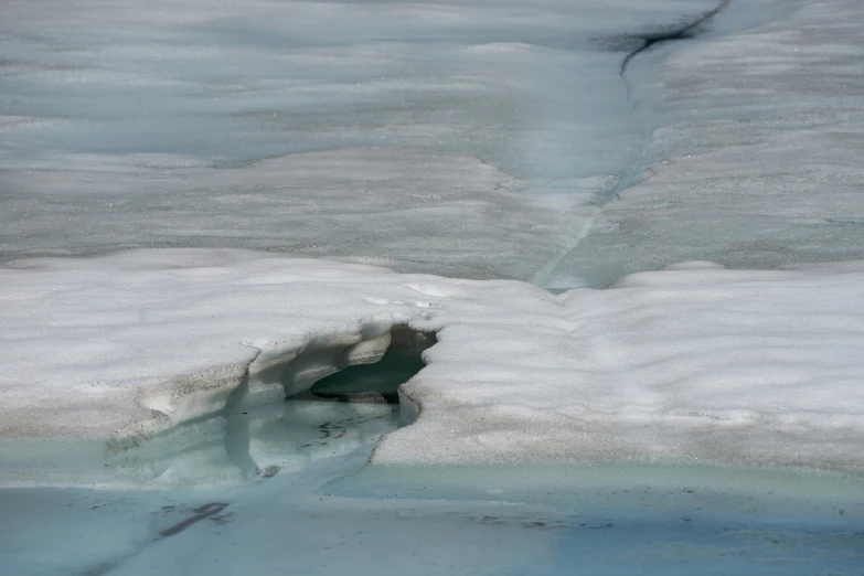 an ice break near some very thin water