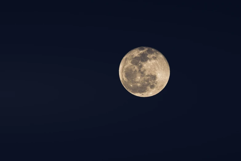the full moon in a clear night sky
